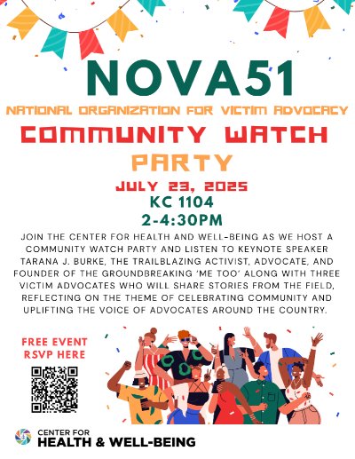 NOVA51 poster with a group of people celebrating